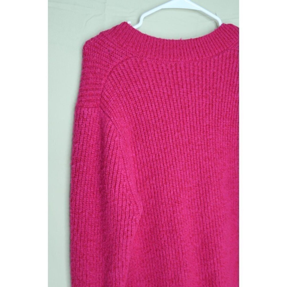 Athleta Shasta Tunic Sweater Chunky Oversized Pink High Low Wool Blend Size XS - Picture 8 of 13